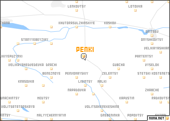 map of Penʼki