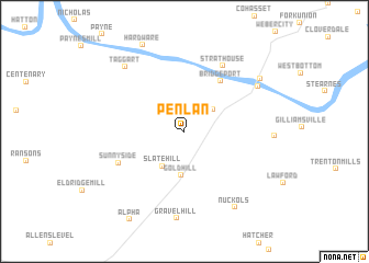 map of Penlan