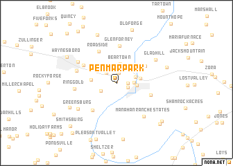 map of Pen Mar Park