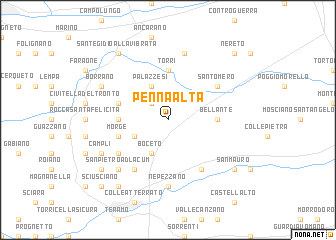 map of Penna Alta