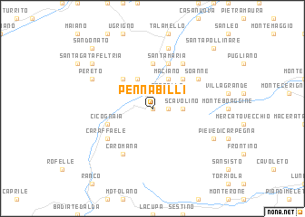 map of Pennabilli