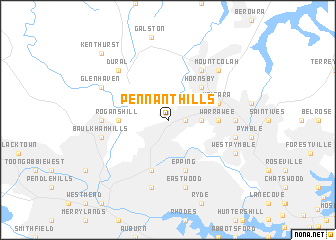 map of Pennant Hills