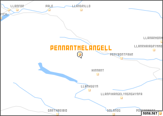 map of Pennant-Melangell