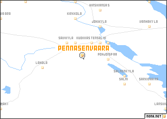 map of Pennasenvaara