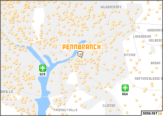 map of Penn Branch