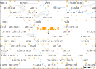 map of Pennigbeck