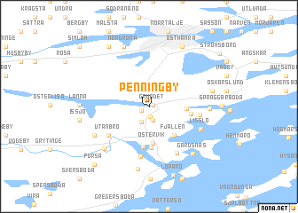 map of Penningby