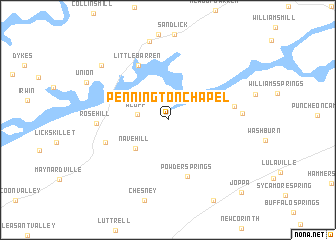 map of Pennington Chapel