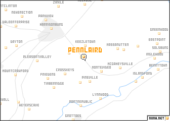 map of Penn Laird