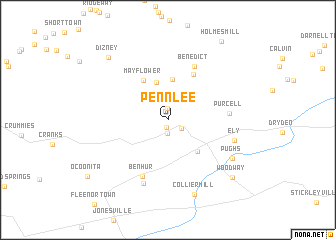 map of Penn Lee