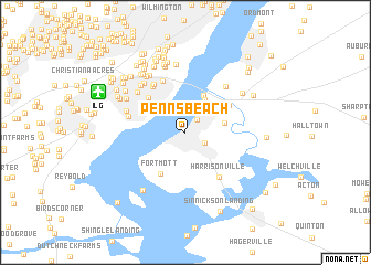 map of Penns Beach