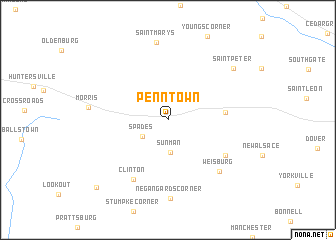 map of Penntown