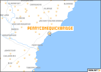 map of Pennycomequick Bridge
