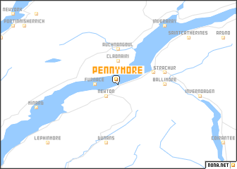 map of Pennymore
