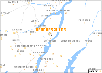 map of Peñones Altos