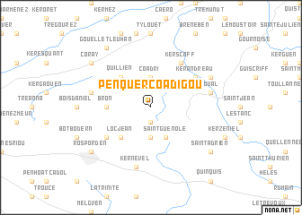 map of Penquer Coadigou