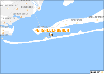 map of Pensacola Beach