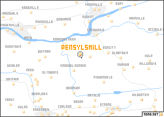 map of Pensyls Mill