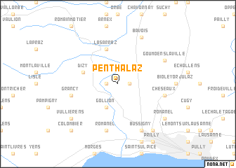 map of Penthalaz