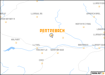 map of Pentre-bâch