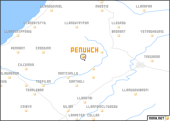 map of Penuwch