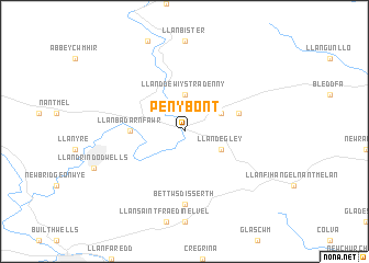 map of Penybont