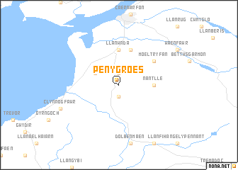 map of Pen-y-groes