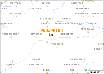 map of Pénzpatak