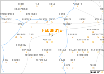 map of Péoukoye