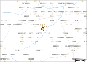map of Péou