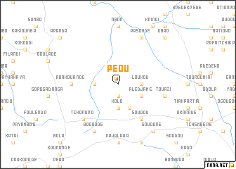 map of Péou