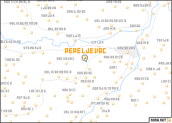 map of Pepeljevac