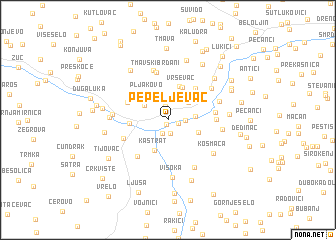 map of Pepeljevac