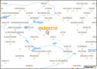 map of Pęperzyn