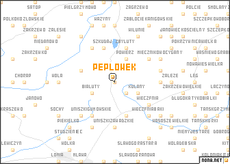 map of Pepłówek