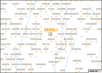 map of Pépoli