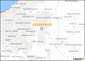 map of Pepper Pike