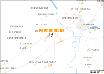 map of Pepper Ridge