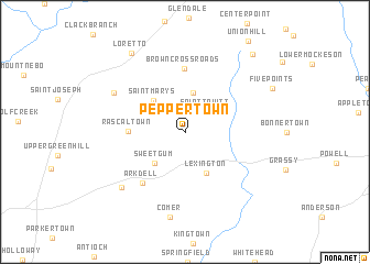 map of Peppertown