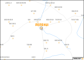 map of Pérahui