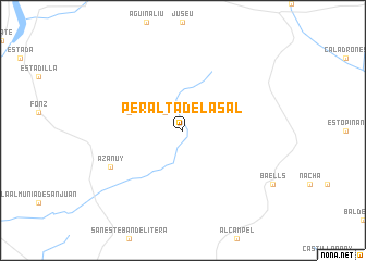 map of Peralta de la Sal