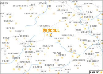 map of Përcall