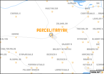 map of Percelitanyák