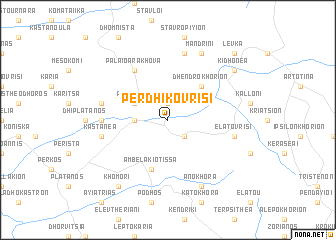 map of Perdhikóvrisi