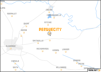 map of Perdue City