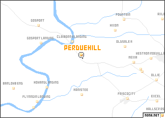 map of Perdue Hill