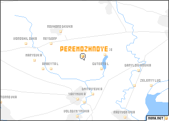 map of Peremozhnoye