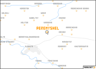 map of Peremyshelʼ