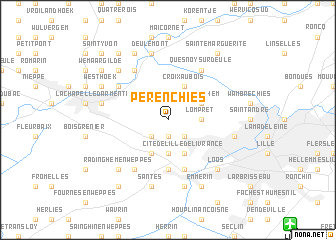 map of Pérenchies