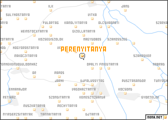 map of Perényitanya